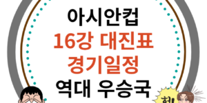 2023 아시안컵 16강 대진표, 축구 중계, 경기일정